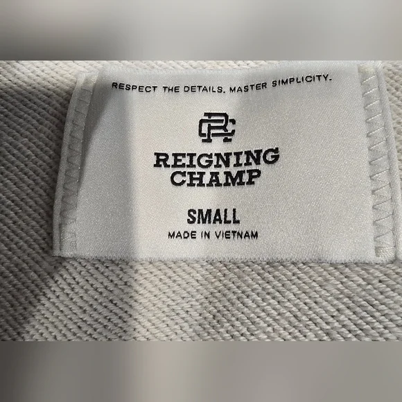 Reigning Champ Athletic Wear Grey Crewneck Sweatshirt Size Small - Picture 3 of 5